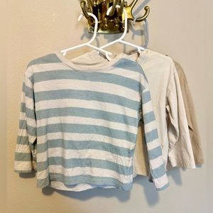 H&M 3 pack toddler long sleeve shirts